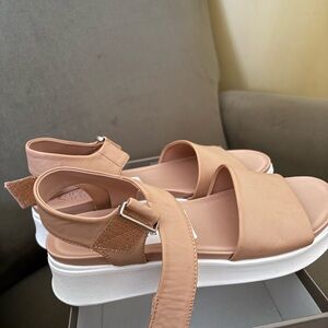 Franco Sarto Tan Platform Sandals